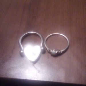 Two silver rings